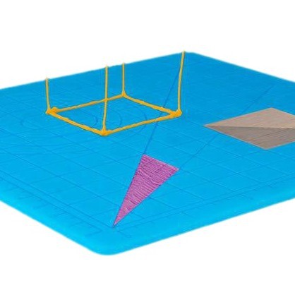 Meltreal 3D Printing Pen Silicone Design Mat – DIY Creative Drawing Template Pad with Anti-Heat Finger Protectors | Larger & Foldable, Double-Sided (Patterns + Animal Shapes)