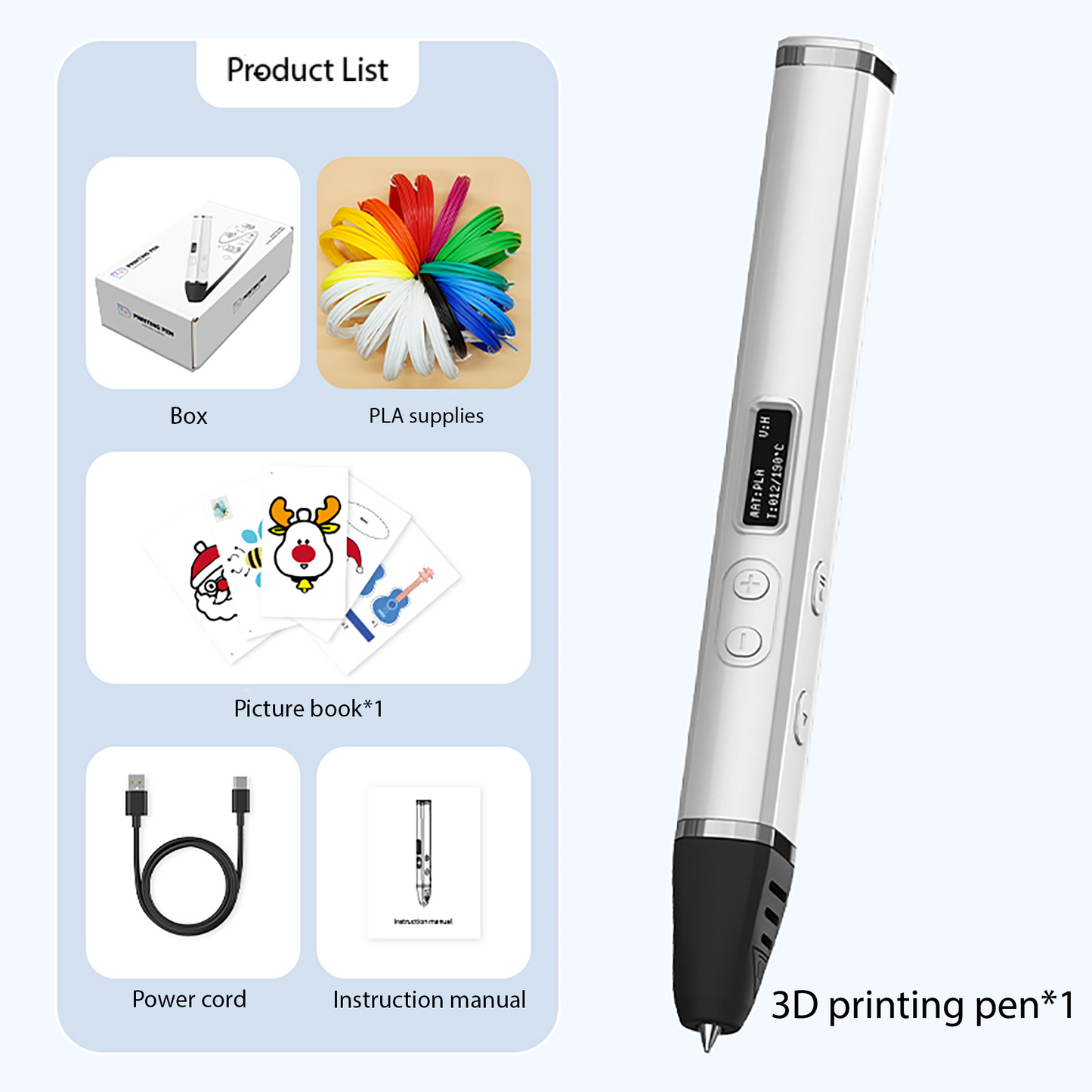 Meltreal 3D Pen – Ultra-Light, AI-Safe, Type-C Powered for Creative Freedom