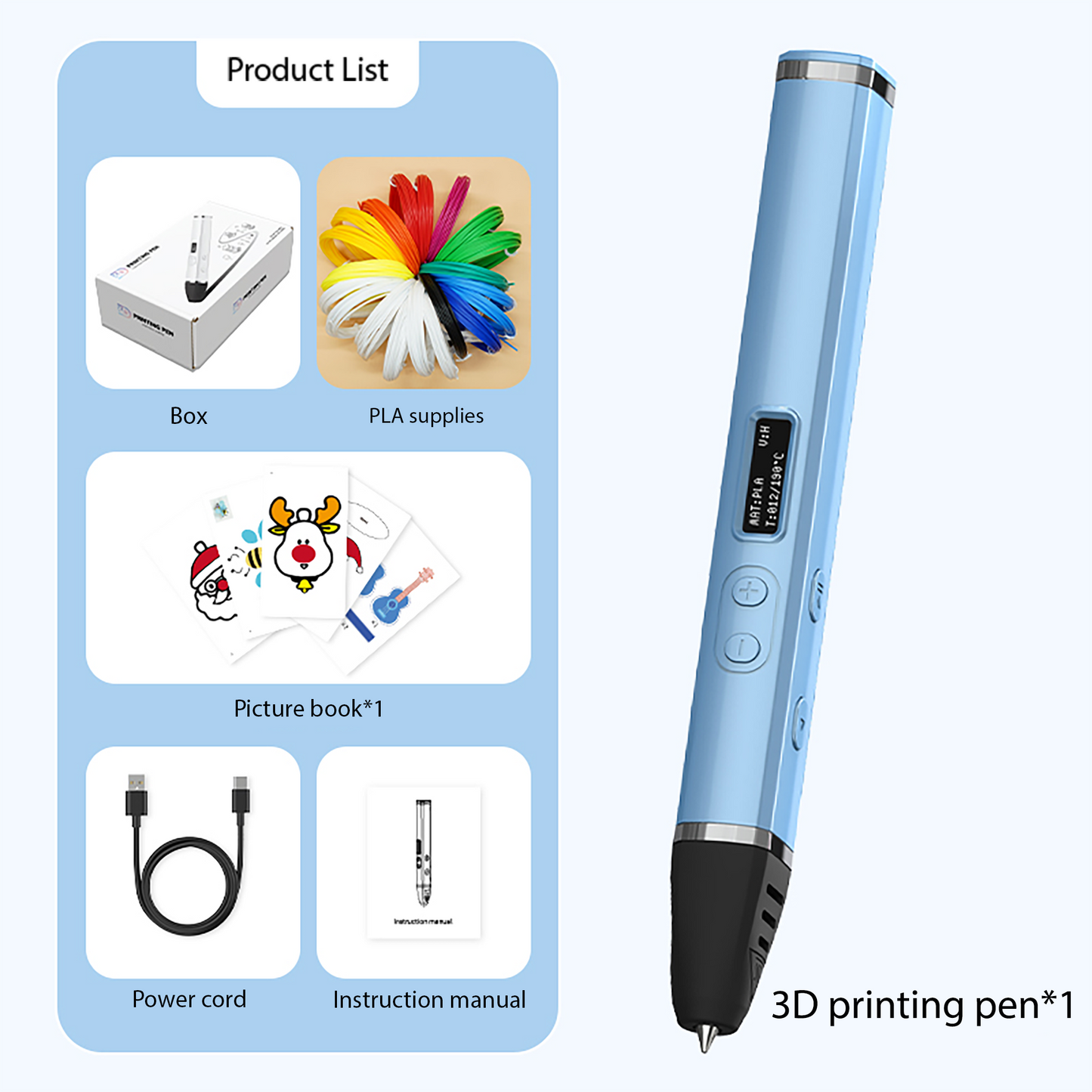 Meltreal 3D Pen – Ultra-Light, AI-Safe, Type-C Powered for Creative Freedom
