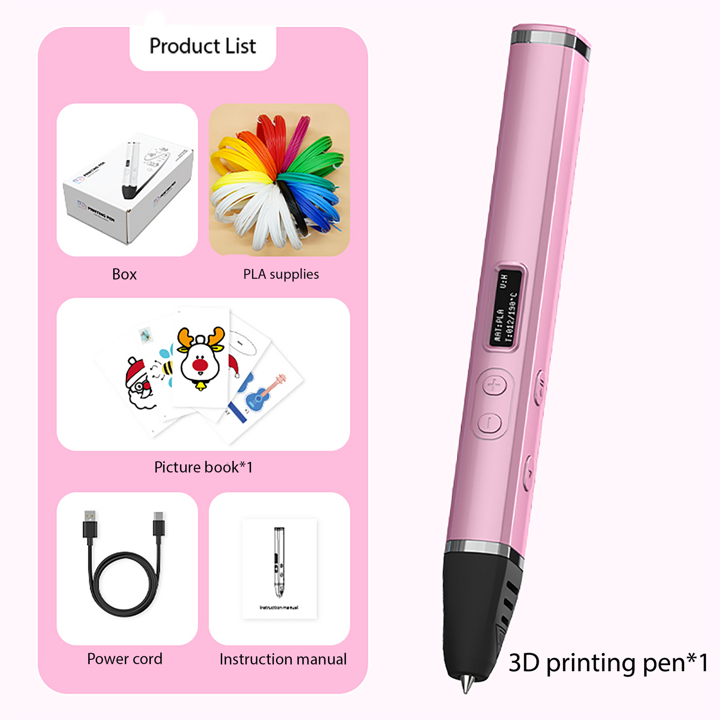 Meltreal 3D Pen – Ultra-Light, AI-Safe, Type-C Powered for Creative Freedom
