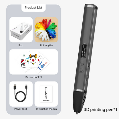 Meltreal 3D Pen – Ultra-Light, AI-Safe, Type-C Powered for Creative Freedom